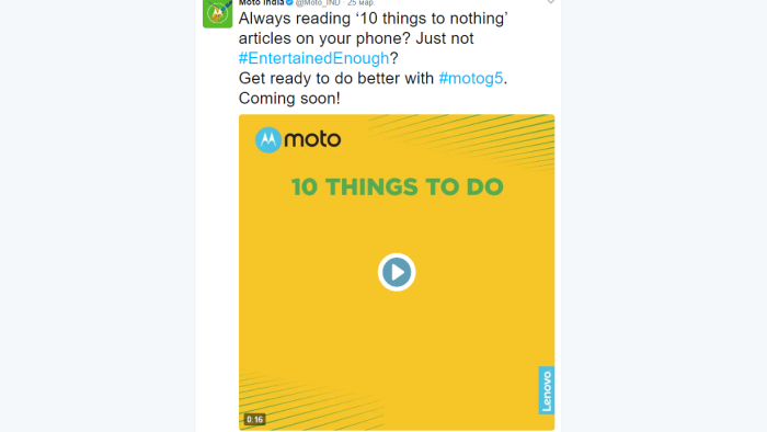 Индия неудачно попыталась рекламировать Motorola Moto G5