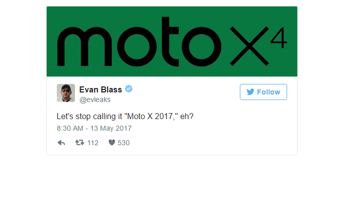 Предварительные характеристики Motorola Moto X4 2017